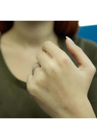 Lova 0,50 Karat Pırlanta Yarımtur Yüzük - 1060102