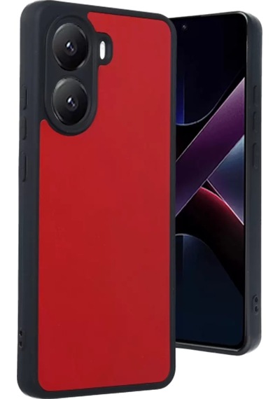 Newface Xiaomi Poco X7 Pro Kılıf Aras Deri Kapak - Kırmızı