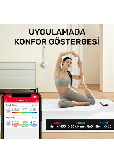 Thermopro Tp351 Telefon Kontröllü 79m Menzilli Indoor Termometre