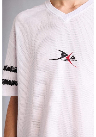 Defacto %100 Pamuk Loose Fit Tişört F8669ax26spwt34 Beyaz-wt34