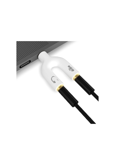 Aghbilgisayar Kulaklık Mikrofon Birleştirici Aparat 3.5Mm Erkek 2X3.5Mm Dişi 548584651