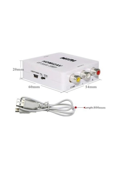 Molix Hdmı To Av Rca 1080P Destekli Çevirici Dönüştürücü Adaptör (498324801)