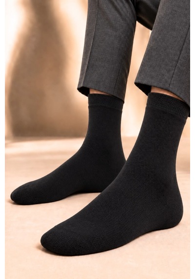 Kardeşler Çorap Erkek Bambu Kışlık Kalın Yarım Konç Çorap Çok Renkli Dikişsiz 4'lü Paket Çok Renkli - 743890929 Çok Renkli