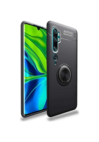 Xiaomi Mi Note 10 Kılıf Zore Ravel Silikon Kapak Siyah
