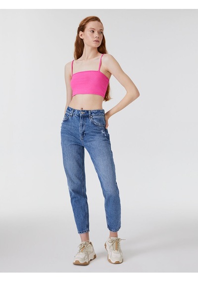 Loft Crop Kadın Atlet Fuchsıa
