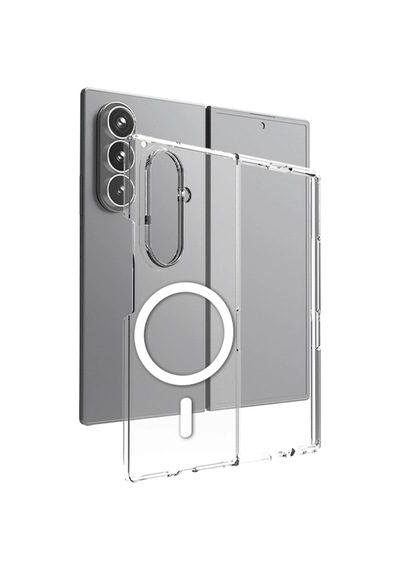 Samsung Uyumlu Galaxy Z Fold 7 Kılıf Kamera Korumalı M-safe Sert Pc Zore Porto Kapak Şeffaf
