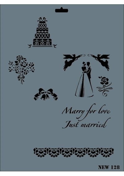 Rich New Seri N-128 Stencil 35X25 Cm