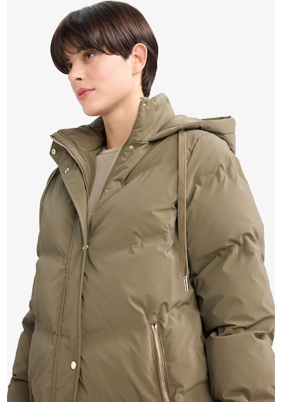 Defacto Regular Fit Kapüşonlu Fermuarlı Parka F2876ax25wnkh402 Haki-kh402