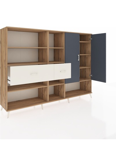 Hyperion Dolap 10 Raflı 2 Çekmeceli 2 Kapaklı 220x44x163 Çam-antr Çam-antrasit/aytaşı Hyperion Dolap 10 Raflı 2 Çekmeceli 2 Kapaklı 220x44x163 Çam-antr Çam-antrasit/aytaşı