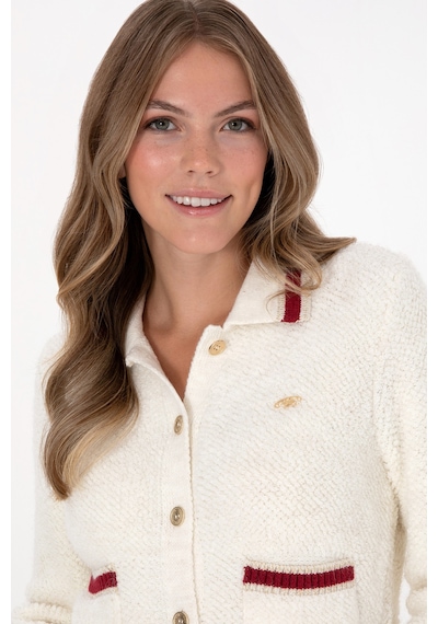 U.S. Polo Assn. Kadın Krem Triko Hırka 50315553-VR256