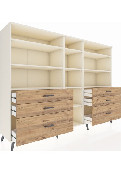 Hyperion Dolap 10 Raflı 6 Çekmeceli 220x44x163 Aytaşı-aytaşı/çam Aytası/atlas Çam - Aytası Hyperion Dolap 10 Raflı 6 Çekmeceli 220x44x163 Aytaşı-aytaşı/çam Aytası/atlas Çam - Aytası