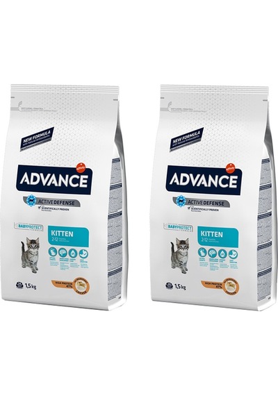 Advance Tavuklu Yavru Kedi Maması 2 x 1500 G