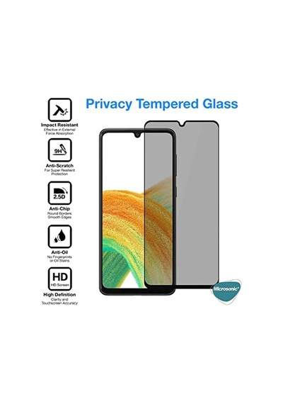 A33 5g Privacy 5d Gizlilik Filtreli Cam Ekran Koruyucu Siyah