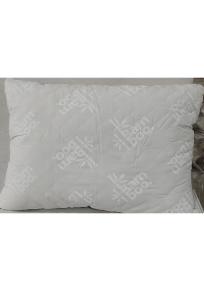 Günaydın Bambu Yastık , Nefesalan Doku ,organik, Kapitoneli , Çantalı ,matwıse Baskı, 50x70 Yastık Beyaz