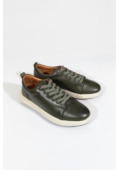 Dgn 20332 Erkek Bağcikli Sneaker Ayakkabi Haki Antik Baskılı