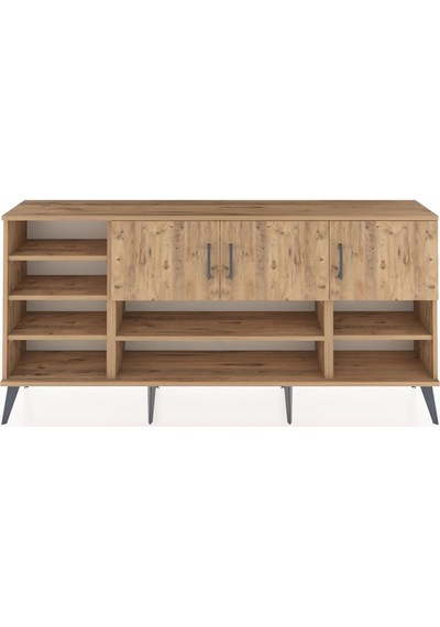 Arges Konsol 9 Raflı 3 Kapaklı 176x30x83 Çam-çam/antrasit Çam/antrasit Arges Konsol 9 Raflı 3 Kapaklı 176x30x83 Çam-çam/antrasit Çam/antrasit