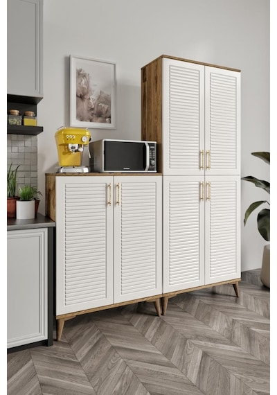 Panjurlu Metal Kulp Pnj6190 Çok Amaçlı Dolap 6 Kapaklı Mutfak Dolabı Balkon Dolabı Kiler Banyo Dolabı Ayakkabılık Ekru Ceviz Panjurlu Metal Kulp Pnj6190 Çok Amaçlı Dolap 6 Kapaklı Mutfak Dolabı Balkon Dolabı Kiler Banyo Dolabı Ayakkabılık Ekru Ceviz