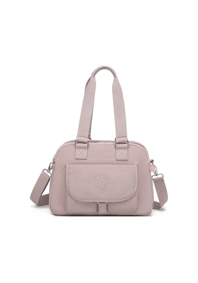 Smart Bags Orta Boy Çok Cepli Su Geçirmez Hafif Krınkıl Kumaş Kadın Omuz Çantası Kum