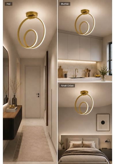 Ovira Led Plafonyer Avize Beyaz Işık Eskitme