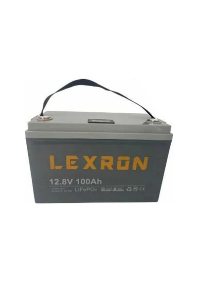 Lexron 12.8 Volt-100Ah LifePo4 Lityum Akü