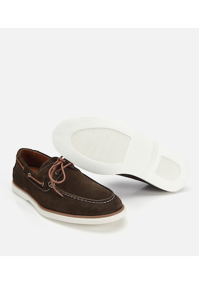 Hotiç Erkek Süet Deri Haki Bağcık Detaylı Günlük Loafer 02ayh322730a880 02ayh322730a880