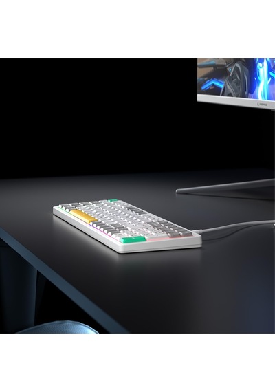 Pure Kablolu Oyuncu Klavyesi Rgb Aydınlatmalı Beyaz/gri