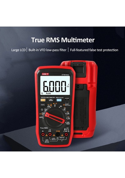 Ut17b Max Dijital Multimetre 1000v 6000 Sayım Multimetre Test Cihazı Vfd True Rms Voltmetre Ampermetre Vfd İnverter Ölçümü Ac/dc Voltaj