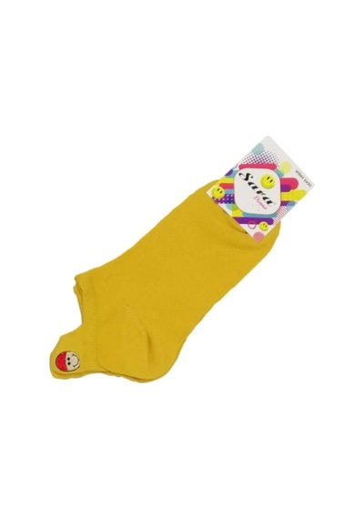 Bonbonetti Bonbonetti 6 Li Pamuklu Kadin Emoji Nakişli Patik Çorap Çok Renkli