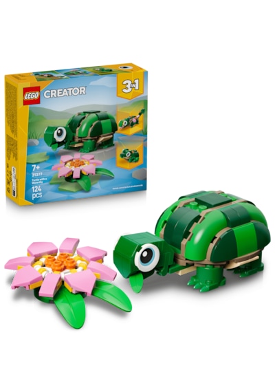LEGO® Creator 3’ü 1 Arada Kaplumbağa ile Nilüfer Çiçeği 31377-7 Yaş ve Üzeri Çocuklar için Yaratıcı Oyuncak Yapım Seti (124 Parça)