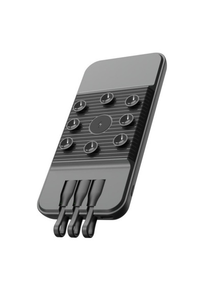 Snapmax Snp-3007 10.000 Mah Siyah Vantuzlu Kablosuz Ve 3in1 Kablolu Powerbank