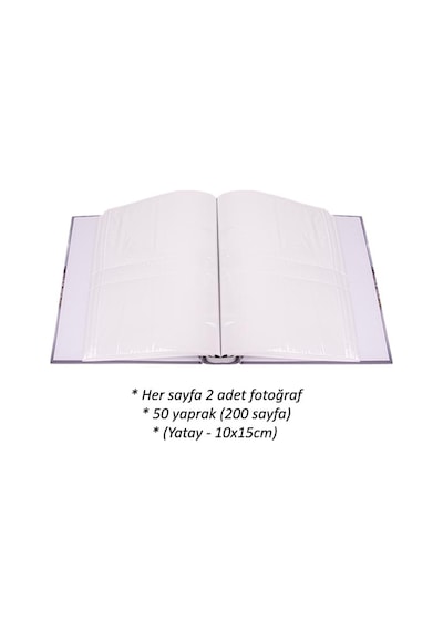Rabsev RS038 Fotoğraf Albümü 10x15cm 200'lük Lüx Desenli Kutulu Not Yazılabilir Kırmızı