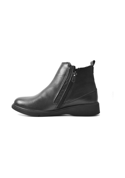 Beety 6043 Hakiki Deri Siyah Casual Kadın Bot Siyah