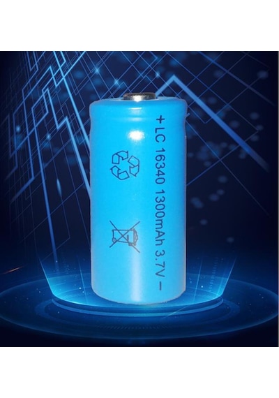 16340 Cr123A 1300Mah 3.7V Li On Şarjlı Pil 500 800 Cycle