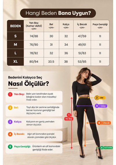 Parmak Arası Geçirmeli Füzo Tayt SiYAH