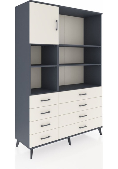 Hyperion Dolap 7 Raflı 8 Çekmeceli Tek Kapaklı 132x44x195 Antrasit-aytaşı/aytaşı Aytası/aytası - Antrasıt Hyperion Dolap 7 Raflı 8 Çekmeceli Tek Kapaklı 132x44x195 Antrasit-aytaşı/aytaşı Aytası/aytası - Antrasıt