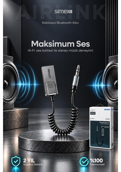 Mikrofonlu Aux Dönüştürücü Bluetooth Wireless Kablosuz Araç Kiti 3.5mm Jack Adaptörü Receiver Ses Alıcısı, S
