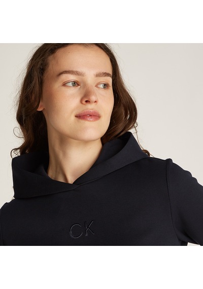 Calvin Klein Satin Regular Kadın Siyah Sweatshirtdüzk20k207954