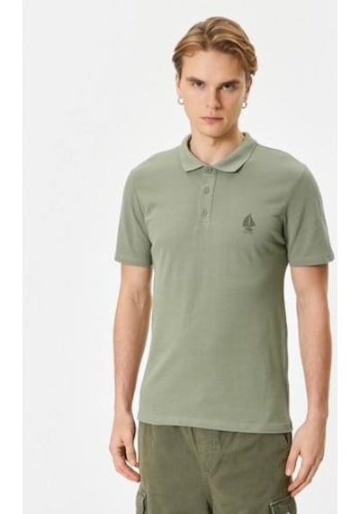 Koton Tshırt Ss Polo-haki Haki