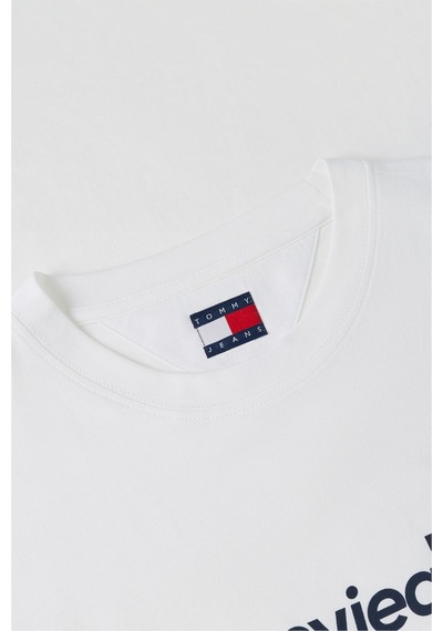 Tommy Hilfiger Tjm Reg Entry Dna Ss Tee Erkek Beyaz T-shirt - Dm0dm23406