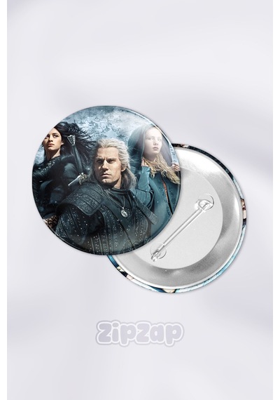 The Witcher Geralt Yennefer Dizi Çanta Süsü İğneli Buton Rozet Seti 1 Adet Tekli