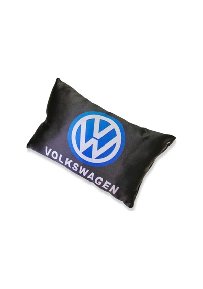 Volkswagen Uyumlu Dijital Baskılı Siyah Araç Seyahat Boyun Yastık 2'li Set Siyah