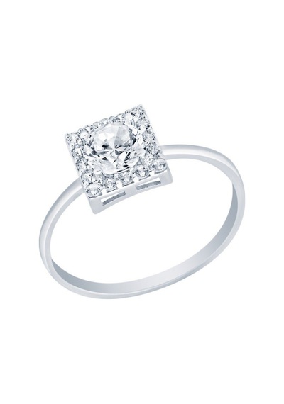 Diamond Line - Gülaylar - Beyaz Altın 14 Ayar Koleksiyon Yüzük