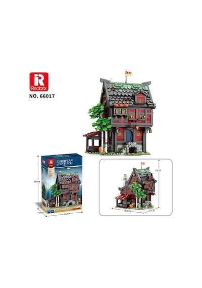 Reobrix 66017 Haçlı Hanı Yaratıcı Yapı Blok Seti Building Block Medieval Tavern The Crusader's Inn - 2953 Parça