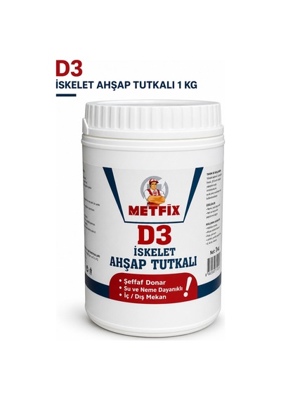Şeffaf D3 İskelet Ahşap Tutkalı 1 Kg Mobilya Mdf Sunta Güçlü Hobi Tamir Kuvvetli Yapıştırıcı