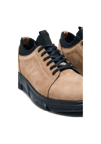 Bestello Bağcıklı Kauçuk Casual 020-1400 Erkek Ayakkabı Kum Nubuk