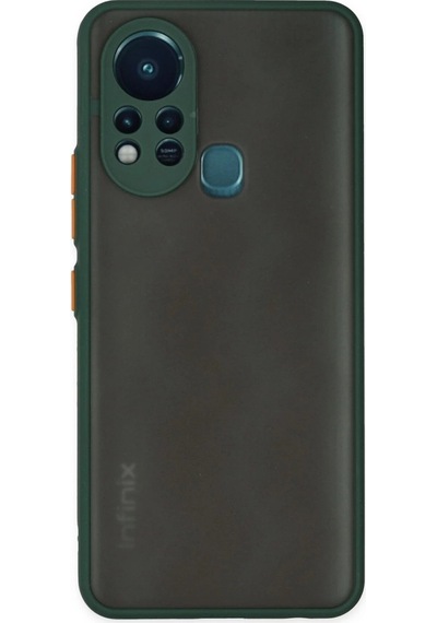 İnfinix Hot 11s Kılıf Montreal Silikon Kapak - Yeşil Düz Renkli