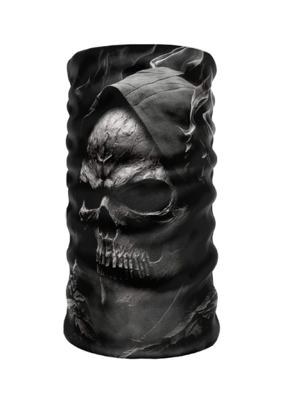 Bebo Store 200624-2 Extreme Spor Motorsiklet Özel Desenli Buff Boyunluk Bandana Balaklava Gri - Siyah