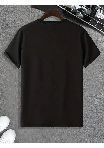 Cali For Nia T-shirt - Siyah Baskılı Oversize Bisiklet Yaka Kısa Kol Tişört Siyah