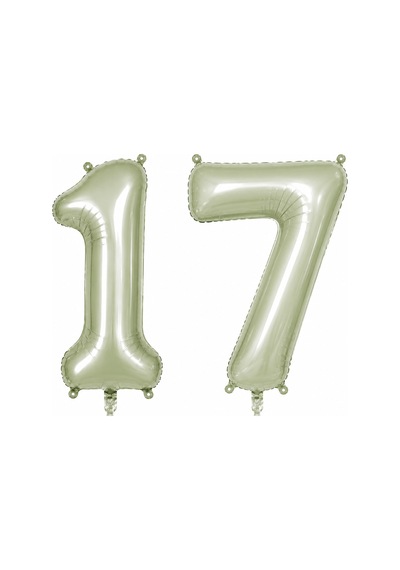 17 Rakam Folyo Balon Yeşil Rengi 76 Cm