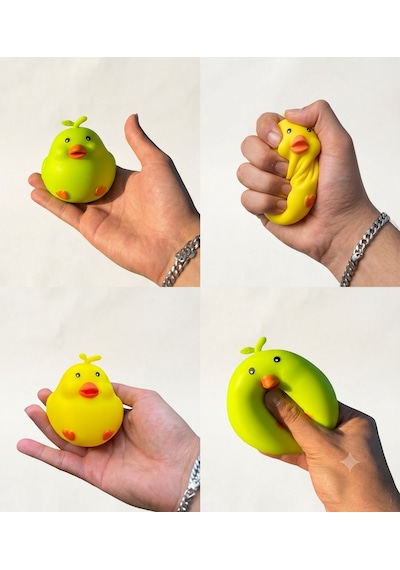 Sevimli Civciv Squishy Renkli Yumuşak Stres Atıcı Squishy - 1 Adet